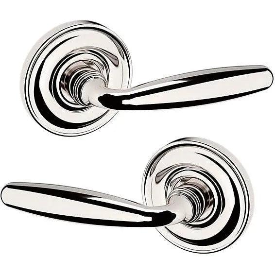 Baldwin Estate 5106 Passage Lever with 5048 Rosette in Lifetime Polished Nickel finish