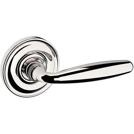 Baldwin Estate 5106 Right Handed Half Dummy Lever with 5048 Rosette in Lifetime Polished Nickel finish