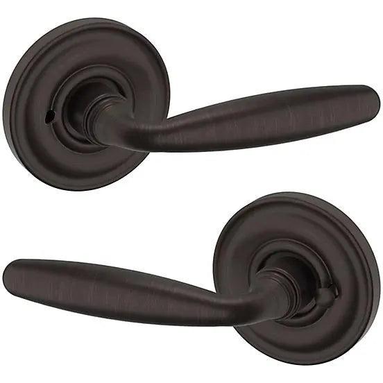 Baldwin Estate 5106 Privacy Lever with 5048 Rosette in Venetian Bronze finish