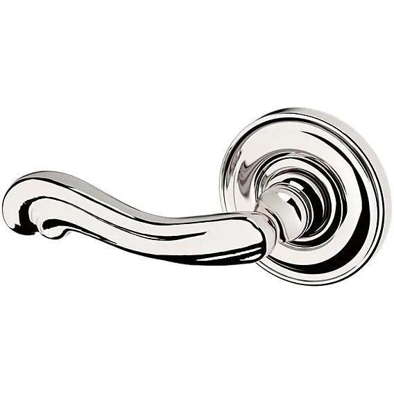 Baldwin Estate 5108 Left Handed Half Dummy Lever with 5048 Rosette in Lifetime Polished Nickel finish