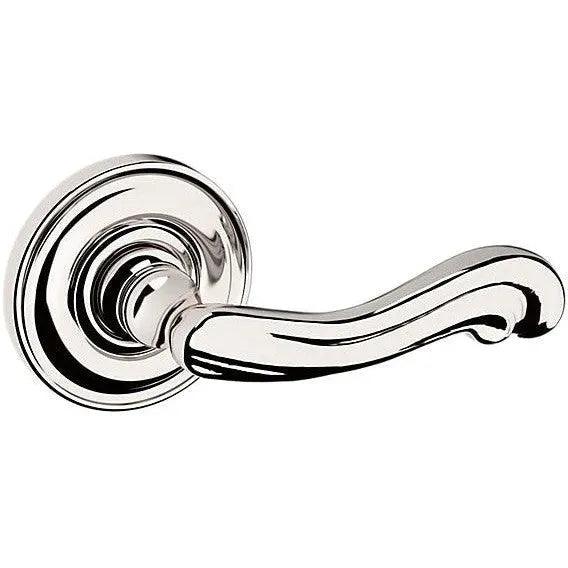 Baldwin Estate 5108 Right Handed Half Dummy Lever with 5048 Rosette in Lifetime Polished Nickel finish