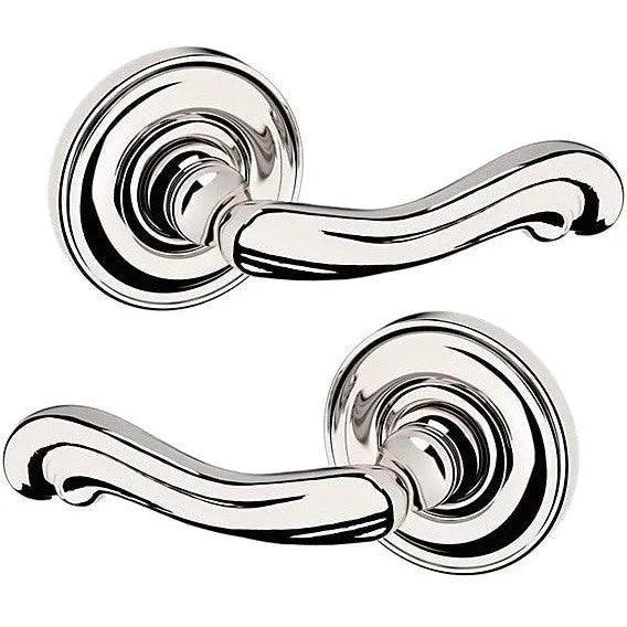 Baldwin Estate 5108 Full Dummy Lever with 5048 Rosette in Lifetime Polished Nickel finish