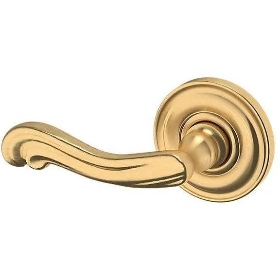 Baldwin Estate 5108 Left Handed Half Dummy Lever with 5048 Rosette in Lifetime Satin Brass finish