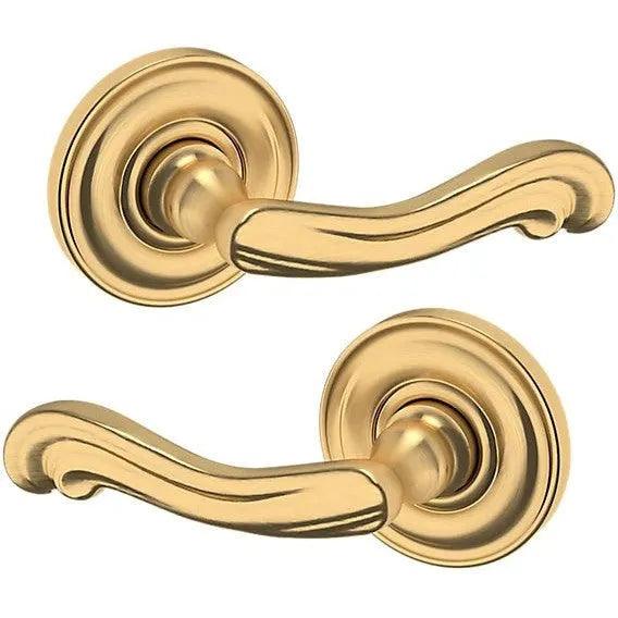 Baldwin Estate 5108 Passage Lever with 5048 Rosette in Lifetime Satin Brass finish