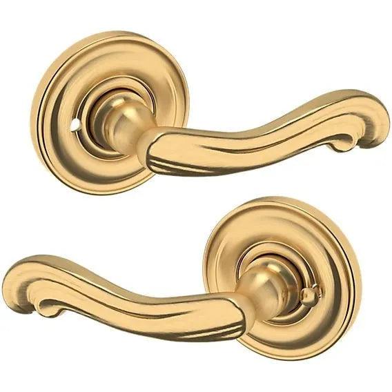 Baldwin Estate 5108 Privacy Lever with 5048 Rosette in Lifetime Satin Brass finish