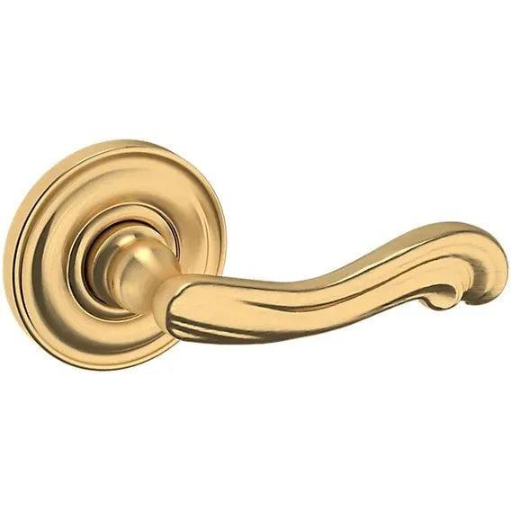 Baldwin Estate 5108 Right Handed Half Dummy Lever with 5048 Rosette in Lifetime Satin Brass finish