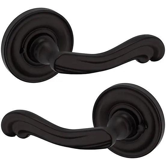 Baldwin Estate 5108 Privacy Lever with 5048 Rosette in Oil Rubbed Bronze finish