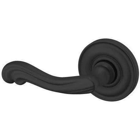Baldwin Estate 5108 Left Handed Half Dummy Lever with 5048 Rosette in Satin Black finish