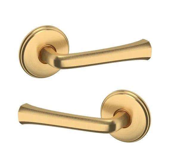 Baldwin 5112 Lever with 5075 Rosette Lifetime Satin Brass