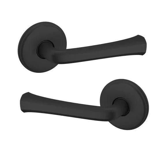 Baldwin 5112 Lever with 5075 Rosette Satin Black
