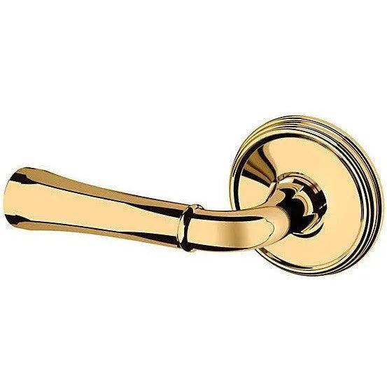 Baldwin Estate 5113 Left Handed Half Dummy Lever with 5078 Rosette in Unlacquered Brass finish