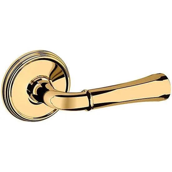 Baldwin Estate 5113 Right Handed Half Dummy Lever with 5078 Rosette in Unlacquered Brass finish