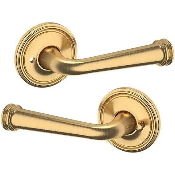 Baldwin Estate 5116 Privacy Lever with 5070 Rosette in Lifetime Satin Brass finish