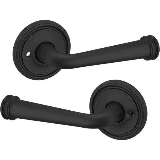Baldwin Estate 5116 Privacy Lever with 5070 Rosette in Satin Black finish