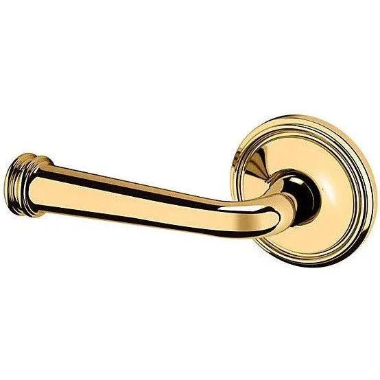 Baldwin Estate 5116 Left Handed Half Dummy Lever with 5070 Rosette in Unlacquered Brass finish