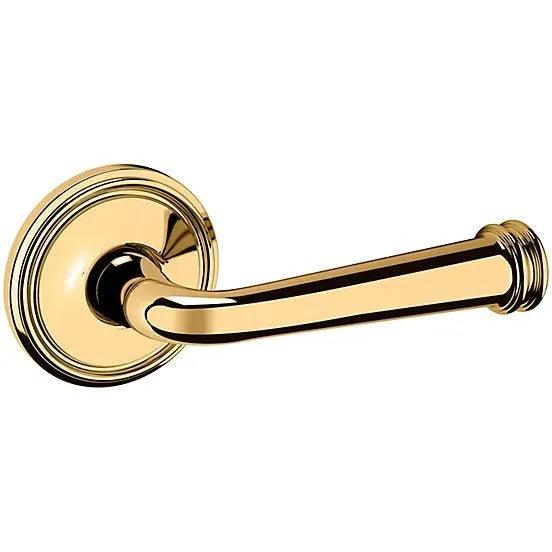 Baldwin Estate 5116 Right Handed Half Dummy Lever with 5070 Rosette in Unlacquered Brass finish