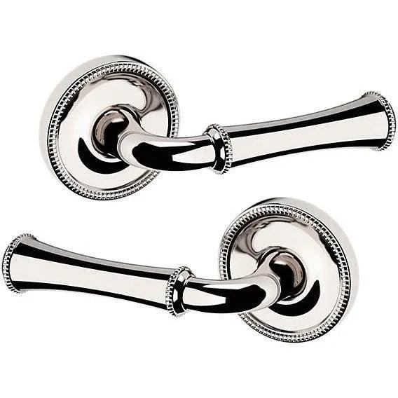Baldwin Estate 5118 Passage Lever with 5076 Rosette in Lifetime Polished Nickel finish