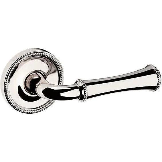 Baldwin Estate 5118 Right Handed Half Dummy Lever with 5076 Rosette in Lifetime Polished Nickel finish