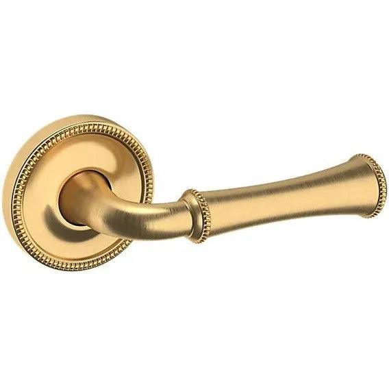 Baldwin Estate 5118 Right Handed Half Dummy Lever with 5076 Rosette in Lifetime Satin Brass finish