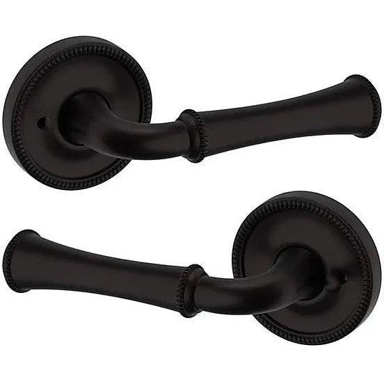 Baldwin Estate 5118 Privacy Lever with 5076 Rosette in Oil Rubbed Bronze finish