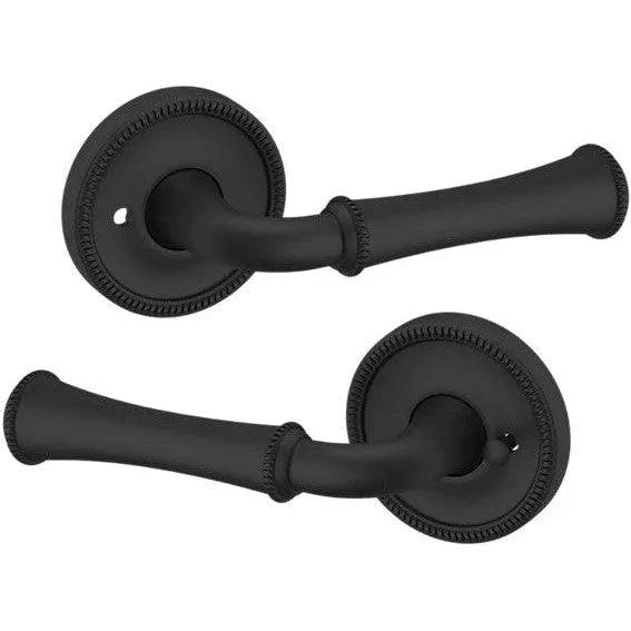 Baldwin Estate 5118 Privacy Lever with 5076 Rosette in Satin Black finish