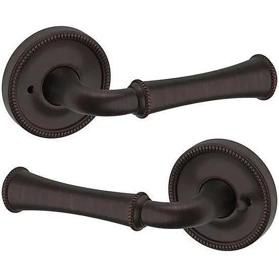 Baldwin Estate 5118 Privacy Lever with 5076 Rosette in Venetian Bronze finish