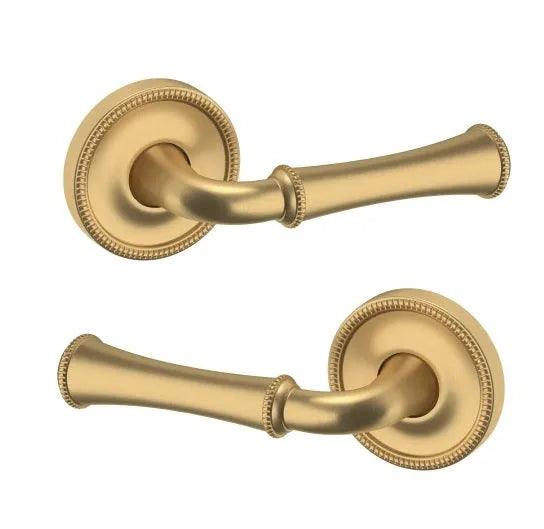 The Baldwin Estate 5118 Full Dummy Lever with 5076 Rosette in Vintage Brass finish.