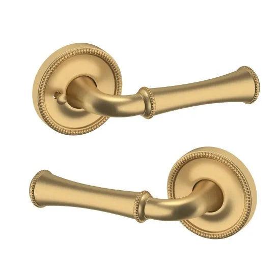 The Baldwin Estate 5118 Full Dummy Lever with 5076 Rosette in Vintage Brass finish.