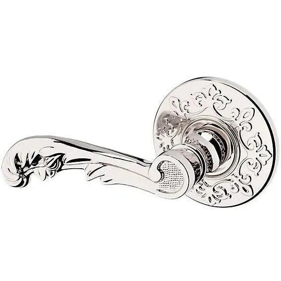 Baldwin Estate 5121 Left Handed Half Dummy Lever with R012 Rosette in Lifetime Polished Nickel finish