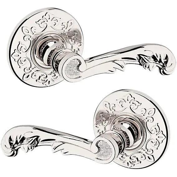 Baldwin Estate 5121 Full Dummy Lever with R012 Rosette in Lifetime Polished Nickel finish