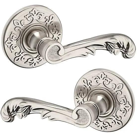 Baldwin Estate 5121 Full Dummy Lever with R012 Rosette in Lifetime Satin Nickel finish
