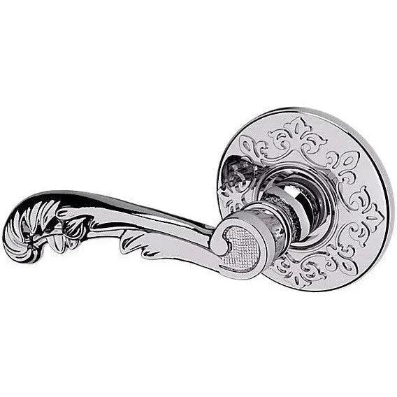 Baldwin Estate 5121 Left Handed Half Dummy Lever with R012 Rosette in Polished Chrome finish