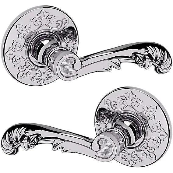 Baldwin Estate 5121 Passage Lever with R012 Rosette in Polished Chrome finish