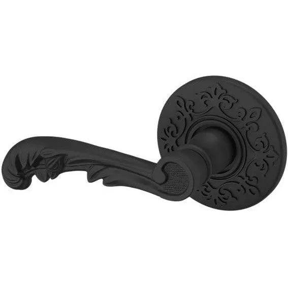 Baldwin Estate 5121 Left Handed Half Dummy Lever with R012 Rosette in Satin Black finish