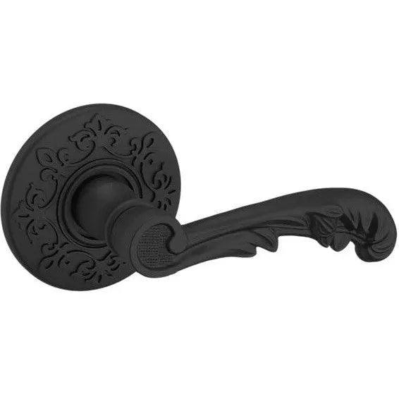 Baldwin Estate 5121 Right Handed Half Dummy Lever with R012 Rosette in Satin Black finish