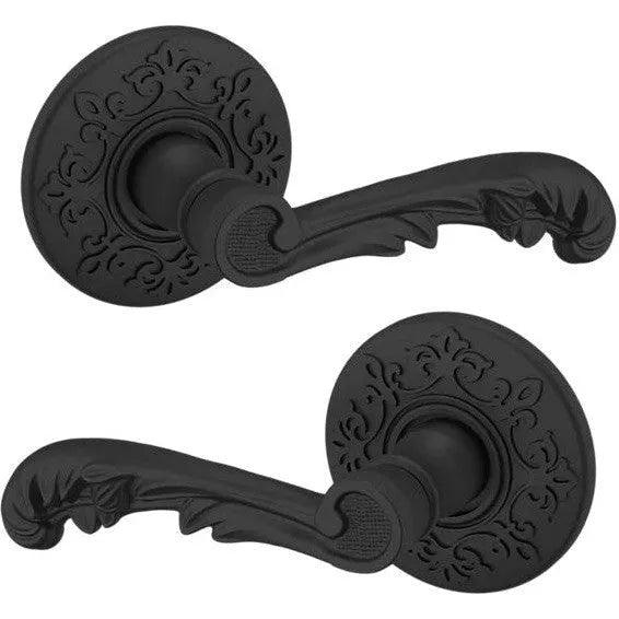 Baldwin Estate 5121 Full Dummy Lever with R012 Rosette in Satin Black finish