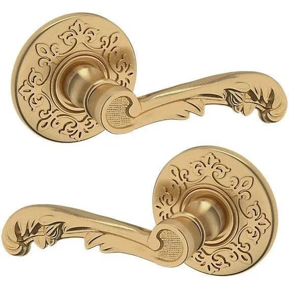 Baldwin Estate 5121 Full Dummy Lever with R012 Rosette in Vintage Brass finish