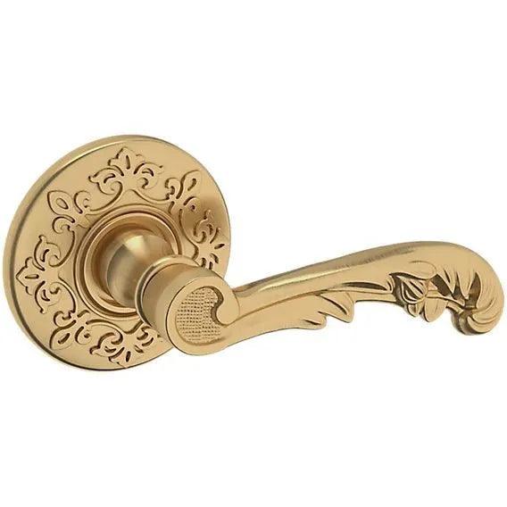 Baldwin Estate 5121 Right Handed Half Dummy Lever with R012 Rosette in Vintage Brass finish