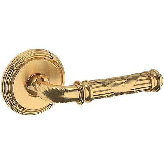 Baldwin 5122 Edinburgh Lever with 5022 Rosette Lifetime Satin Brass