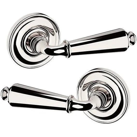 Baldwin Estate 5125 Passage Lever with 5048 Rosette in Lifetime Polished Nickel finish