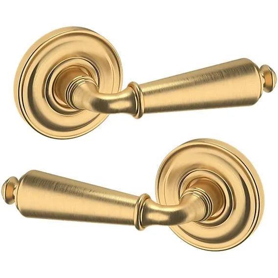 Baldwin Estate 5125 Full Dummy Lever with 5048 Rosette in Lifetime Satin Brass finish