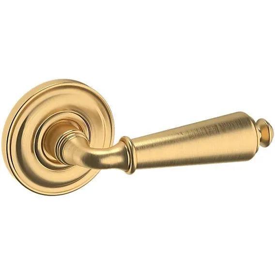 Baldwin Estate 5125 Right Handed Half Dummy Lever with 5048 Rosette in Lifetime Satin Brass finish