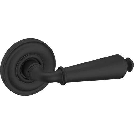 Baldwin Estate 5125 Right Handed Half Dummy Lever with 5048 Rosette in Satin Black finish