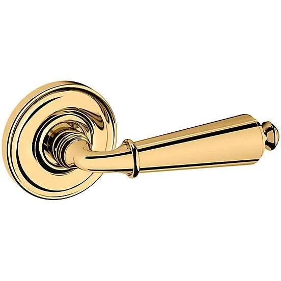 Baldwin Estate 5125 Right Handed Half Dummy Lever with 5048 Rosette in Unlacquered Brass finish