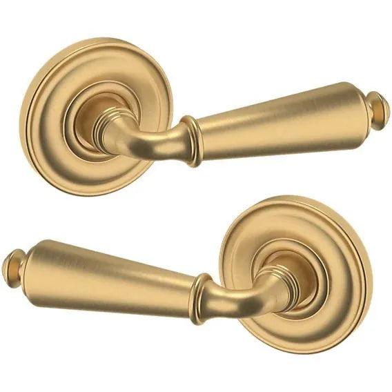 Baldwin Estate 5125 Passage Lever with 5048 Rosette in Vintage Brass finish