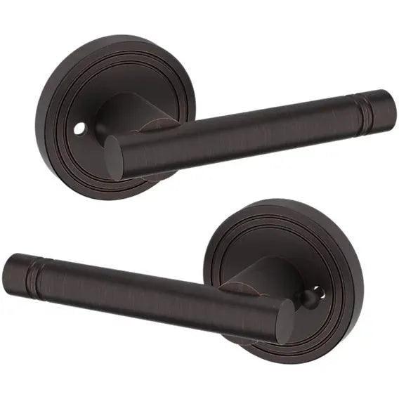 Baldwin Estate 5138 Privacy Lever with 5047 Rosette in Venetian Bronze finish