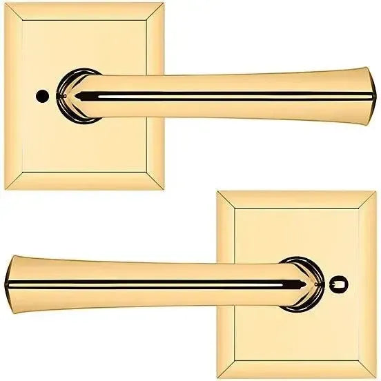 Baldwin 5141 Lever with R033 Rosette in Lifetime Polished Brass finish