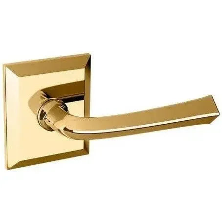 Baldwin 5141 Lever with R033 Rosette in Lifetime Polished Brass finish