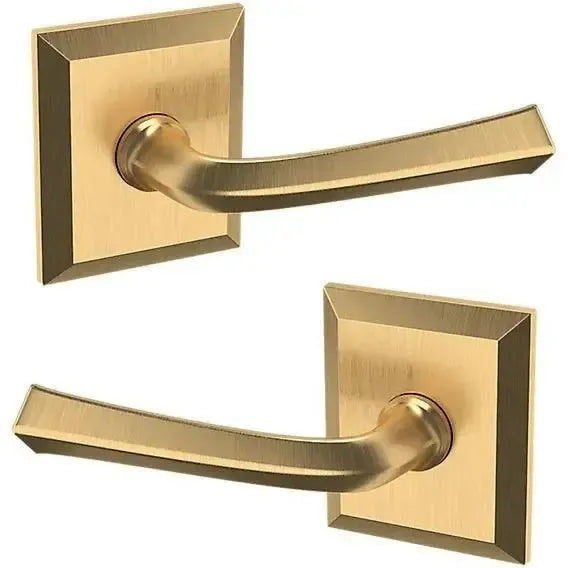 Baldwin 5141 Lever with R033 Rosette in Lifetime Satin Brass finish