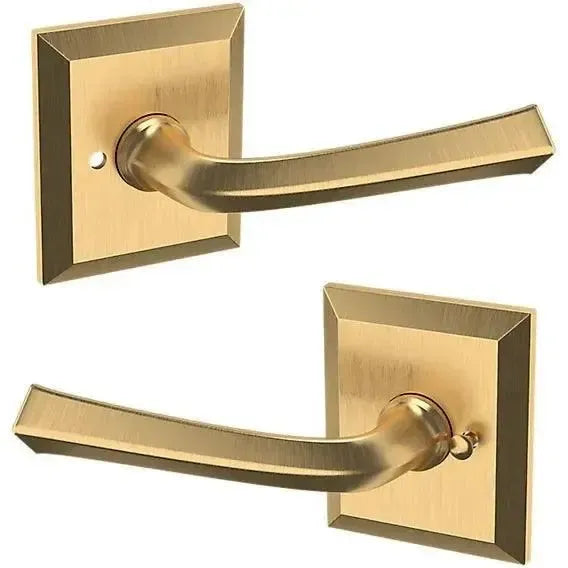 Baldwin 5141 Lever with R033 Rosette in Lifetime Satin Brass finish